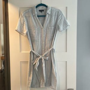 1.STATE Striped Shirt Dress